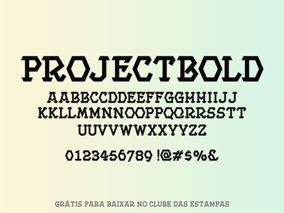 Fonte Projectbold Grátis Para Baixar