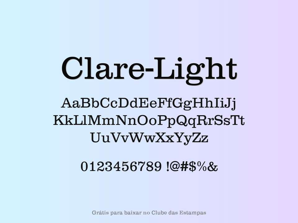 Fonte Clare Light Grátis Para Baixar
