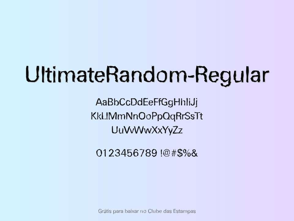 Fonte Ultimaterandom Regular Grátis Para Baixar