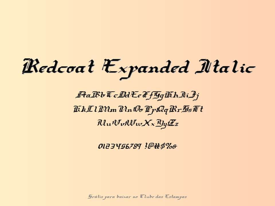 Fonte Redcoat Expanded Italic Grátis Para Baixar