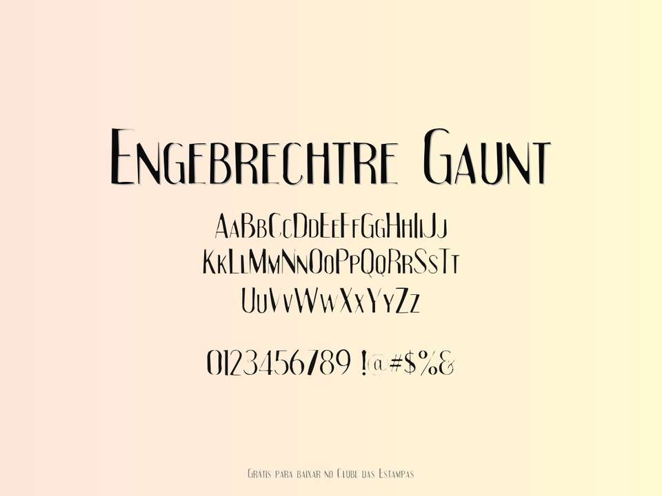 Fonte Engebrechtre Gaunt Grátis Para Baixar