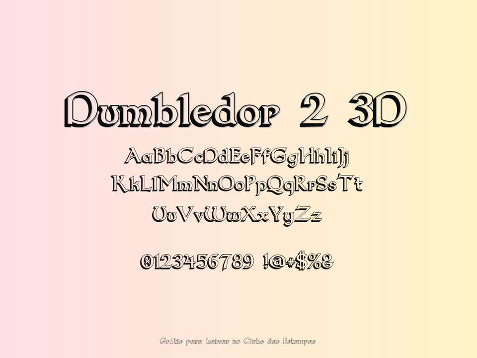 Fonte Dumbledor 2 3d Grátis Para Baixar