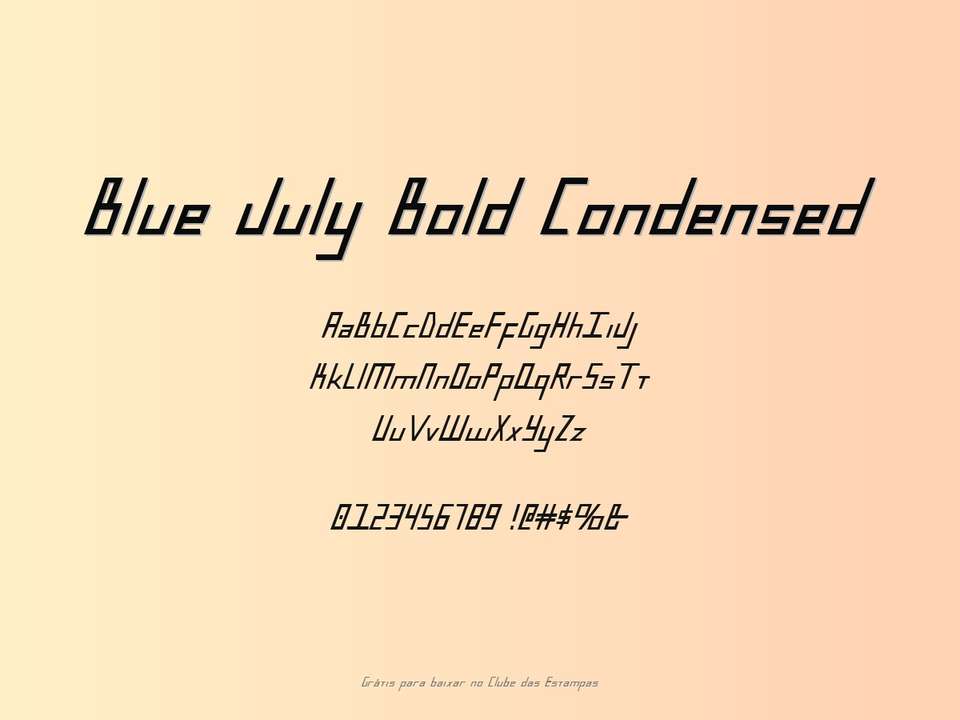 Fonte Blue July Bold Condensed Grátis Para Baixar