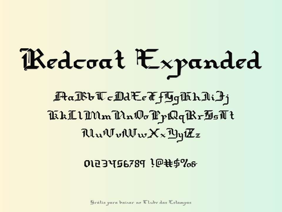 Fonte Redcoat Expanded Grátis Para Baixar