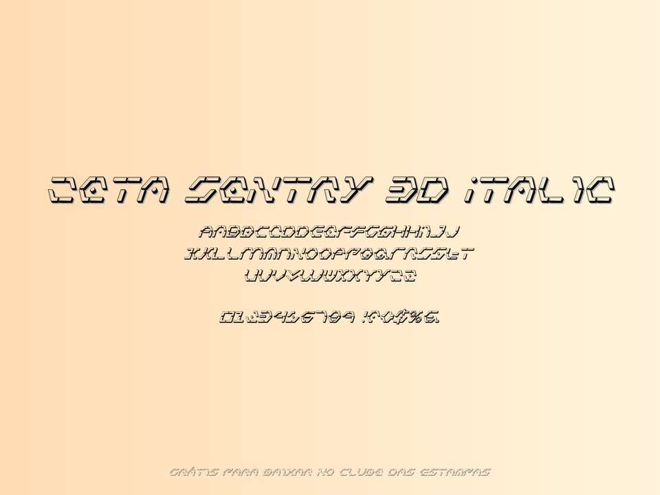Fonte Zeta Sentry 3d Italic Grátis Para Baixar