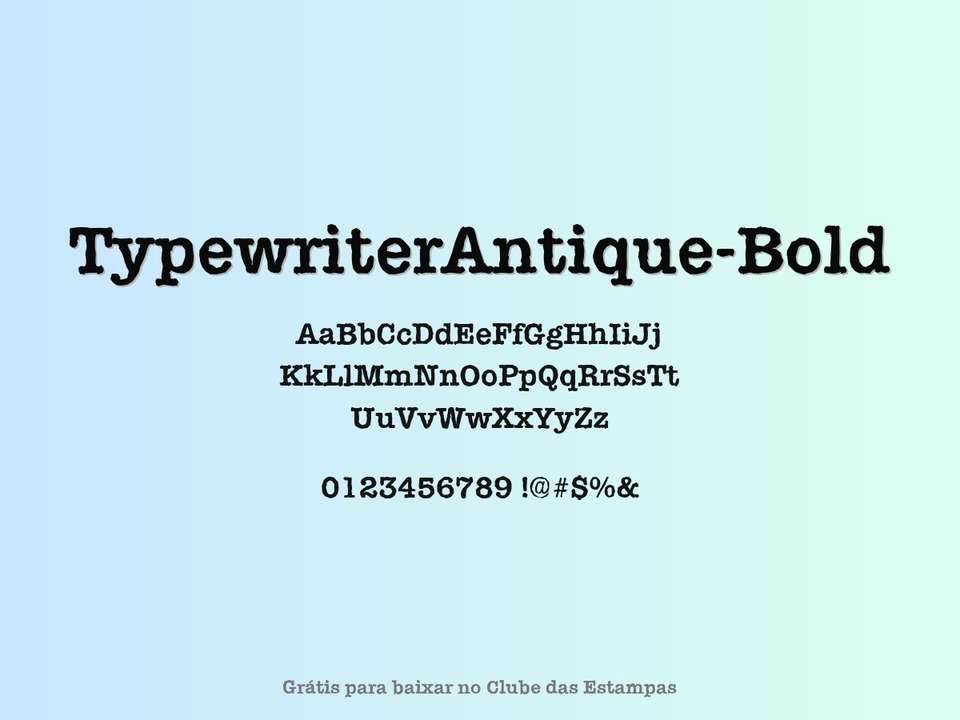 Fonte Typewriterantique Bold Grátis Para Baixar