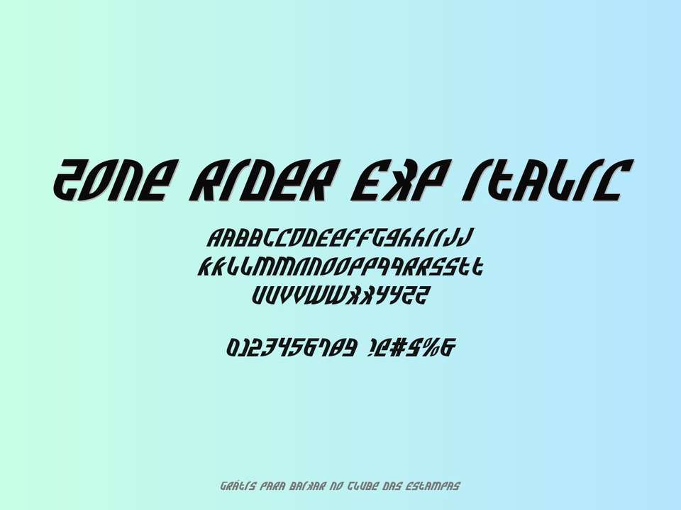 Fonte Zone Rider Exp Italic Grátis Para Baixar