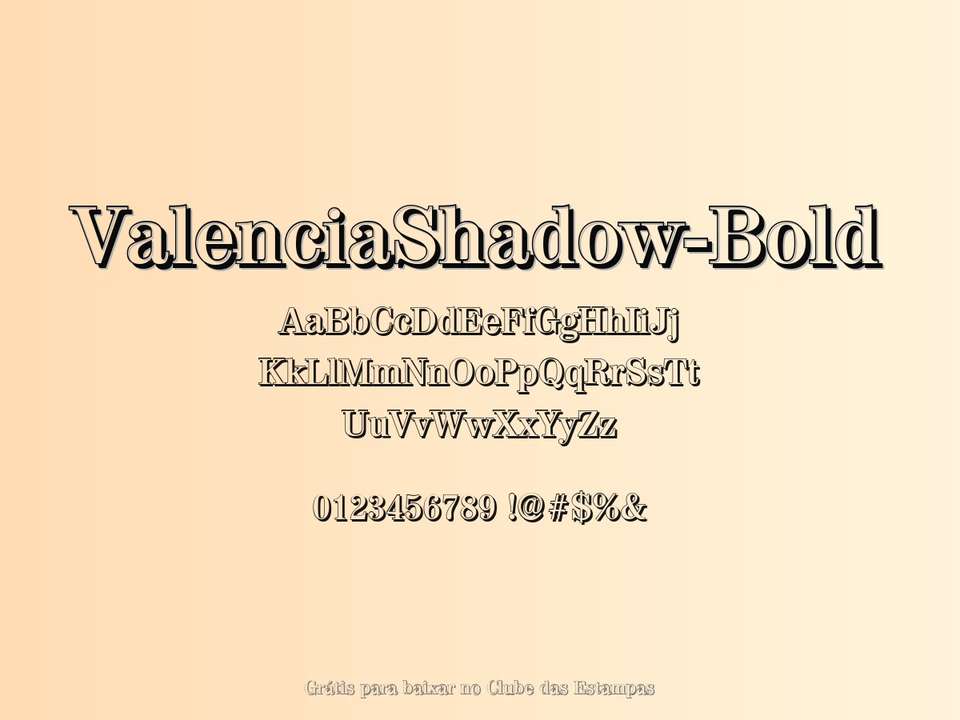Fonte Valenciashadow Bold Grátis Para Baixar