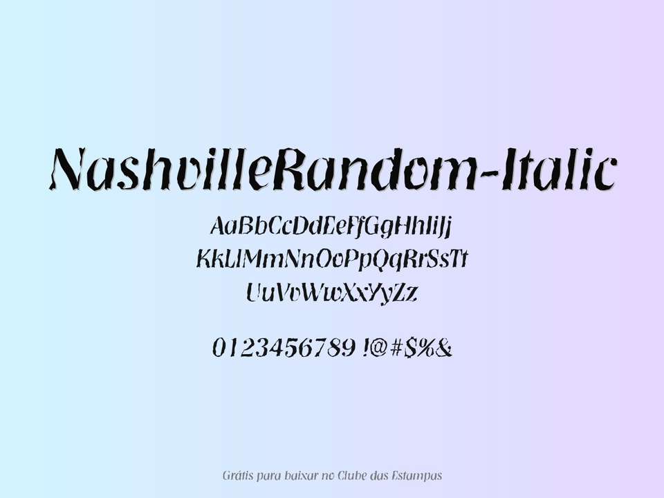 Fonte Nashvillerandom Italic Grátis Para Baixar