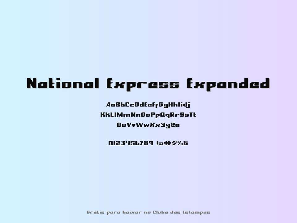 Fonte National Express Expanded Grátis Para Baixar