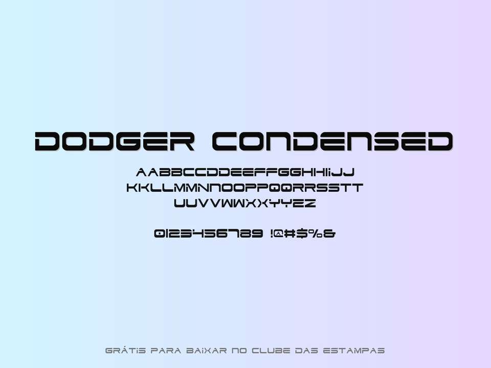 Fonte Dodger Condensed Grátis Para Baixar