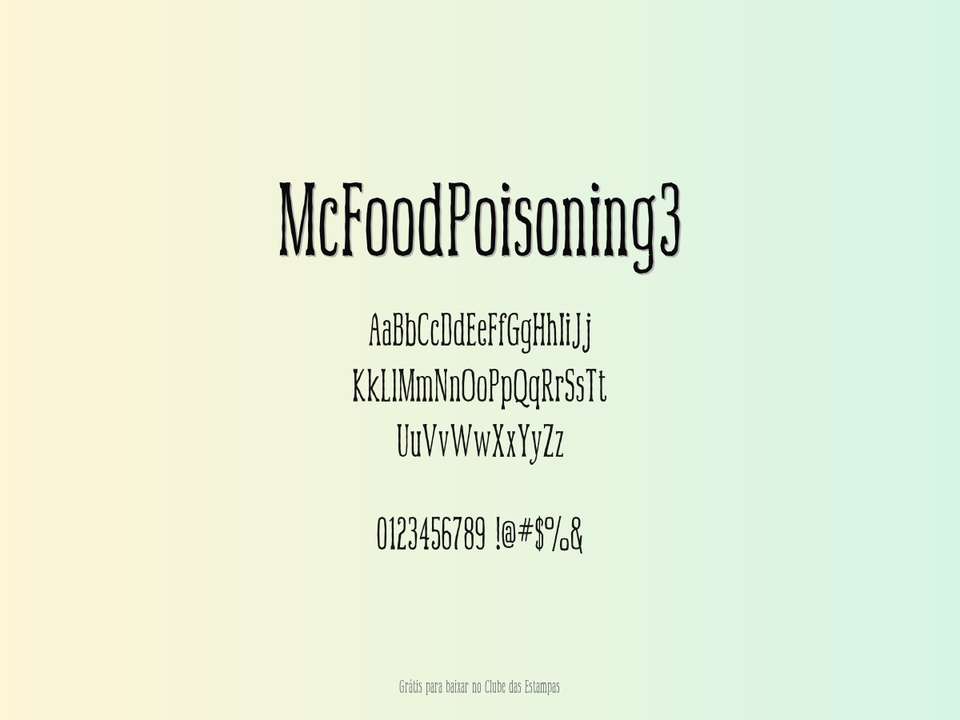Fonte Mcfoodpoisoning3 Grátis Para Baixar