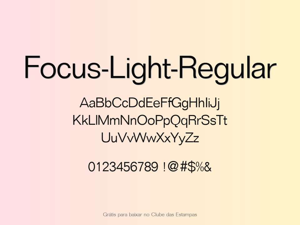 Fonte Focus Light Regular Grátis Para Baixar