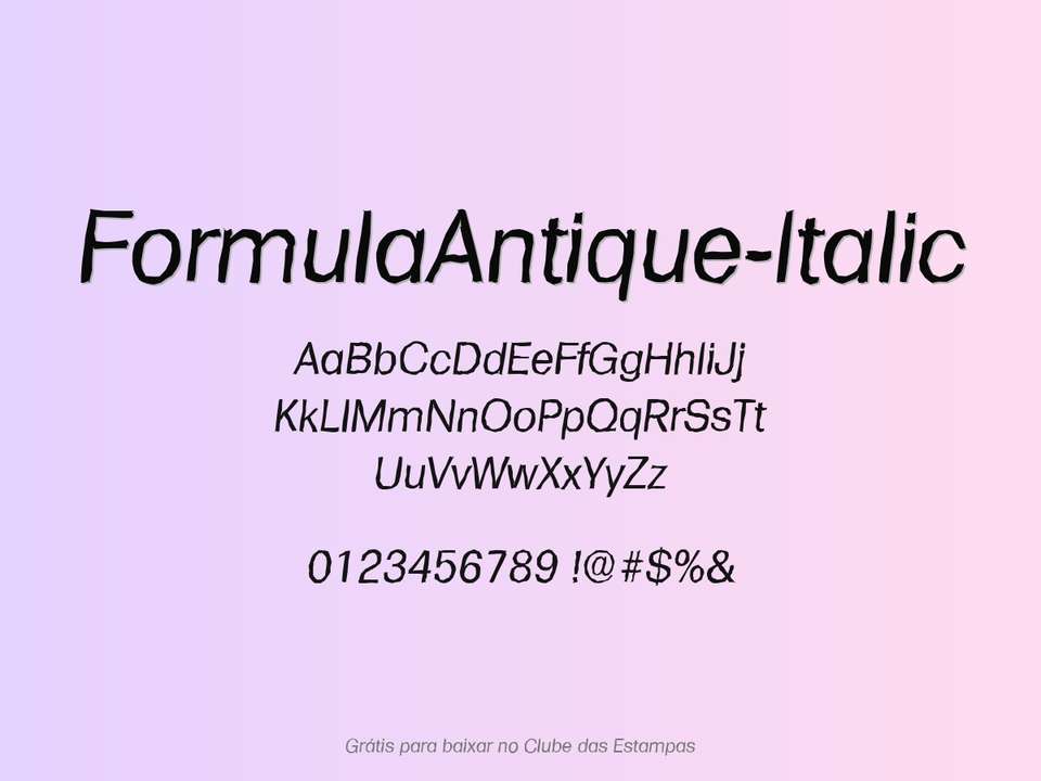 Fonte Formulaantique Italic Grátis Para Baixar