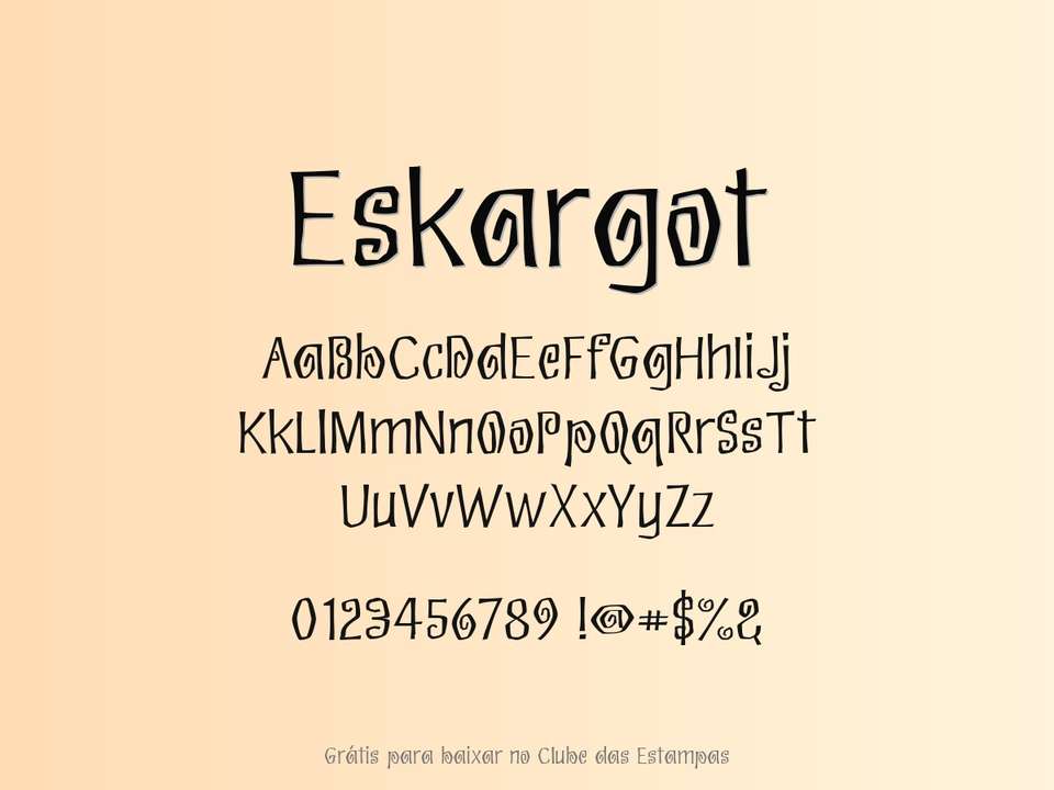 Fonte Eskargot Grátis Para Baixar