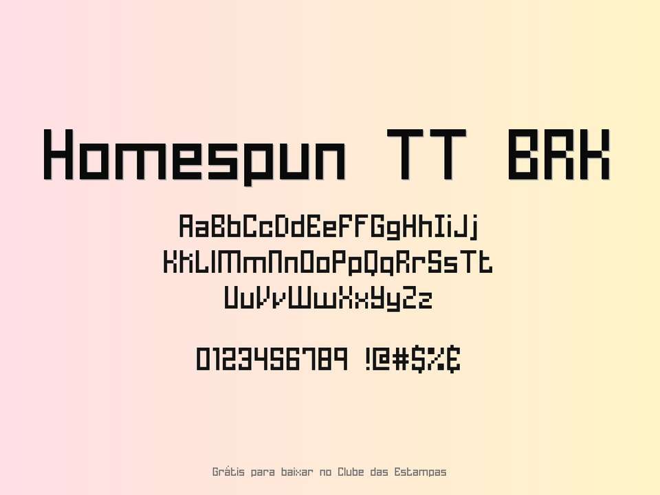 Fonte Homespun Tt Brk Grátis Para Baixar