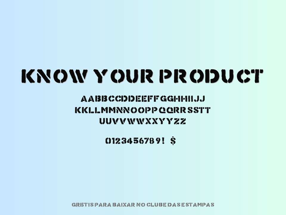 Fonte Know Your Product Grátis Para Baixar