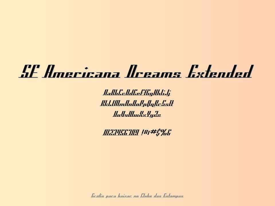Fonte Sf Americana Dreams Extended Grátis Para Baixar