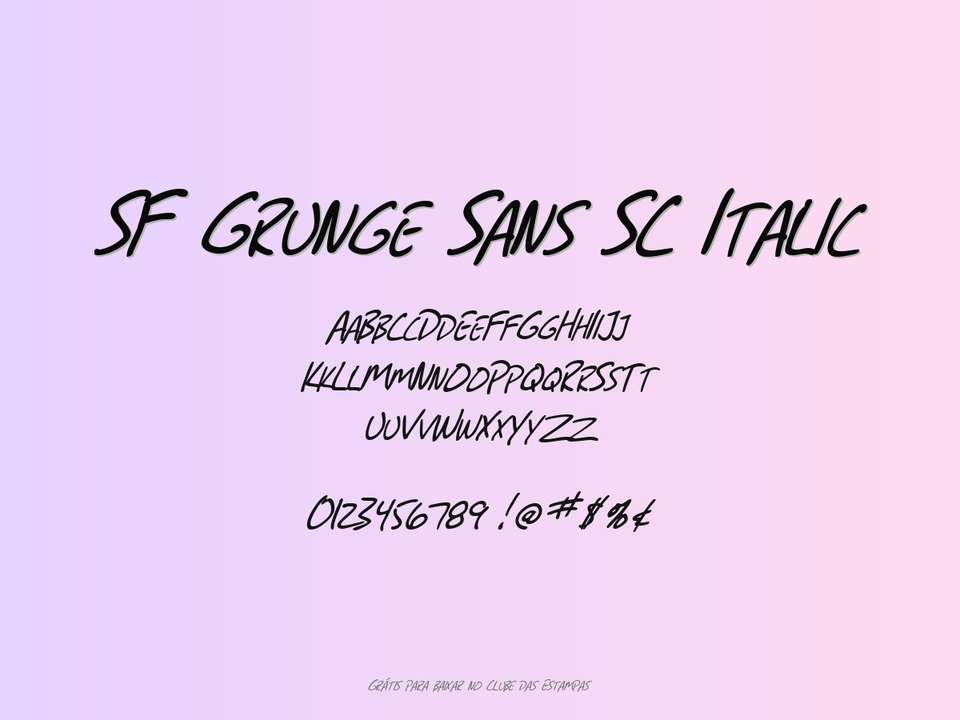 Fonte Sf Grunge Sans Sc Italic Grátis Para Baixar