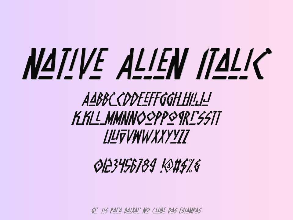 Fonte Native Alien Italic Grátis Para Baixar