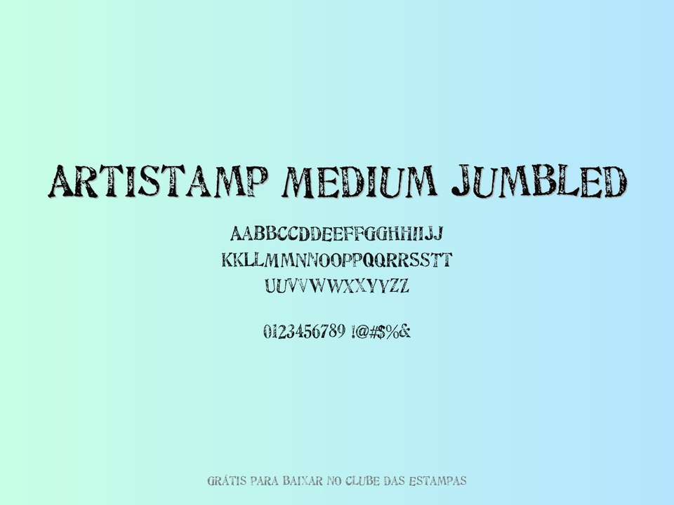 Fonte Artistamp Medium Jumbled Grátis Para Baixar