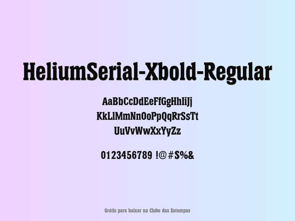 Fonte Heliumserial Xbold Regular Grátis Para Baixar