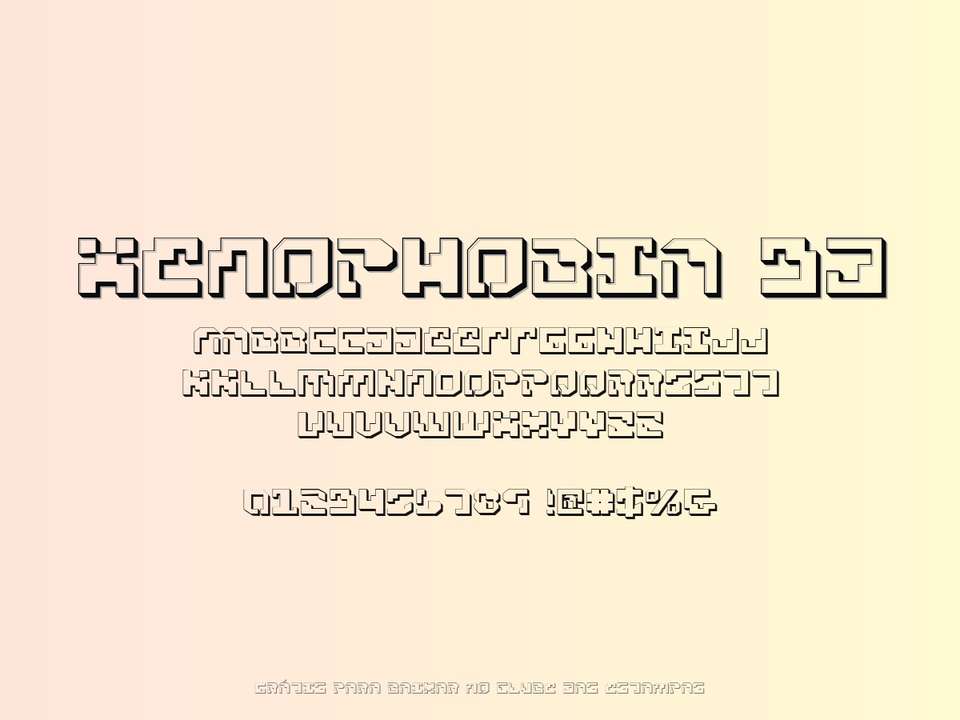 Fonte Xenophobia 3d Grátis Para Baixar