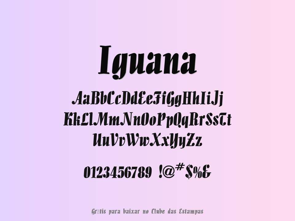 Fonte Iguana Grátis Para Baixar