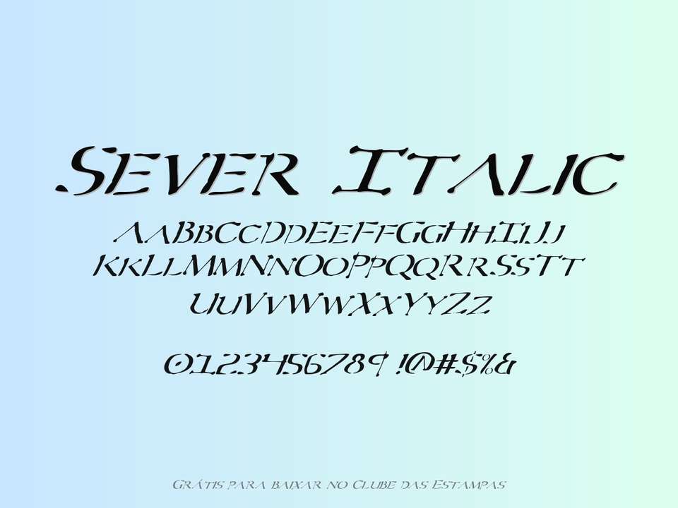 Fonte Sever Italic Grátis Para Baixar