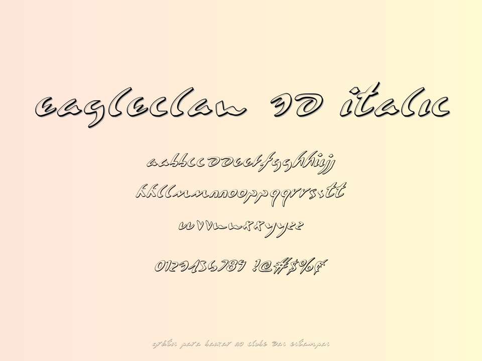 Fonte Eagleclaw 3d Italic Grátis Para Baixar