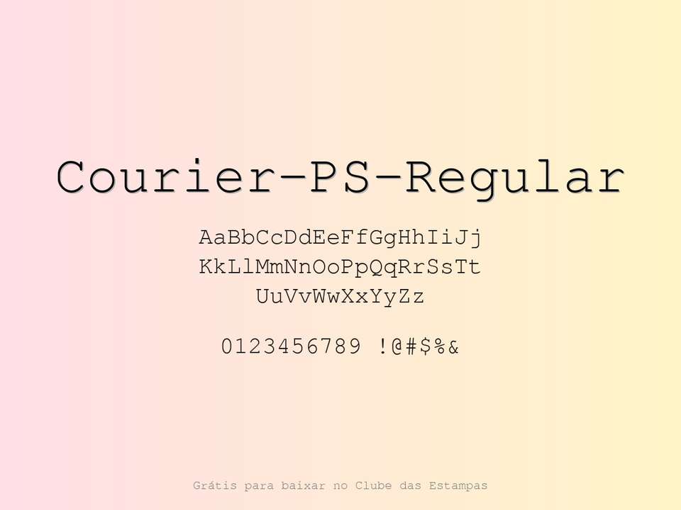 Fonte Courier Ps Regular Grátis Para Baixar