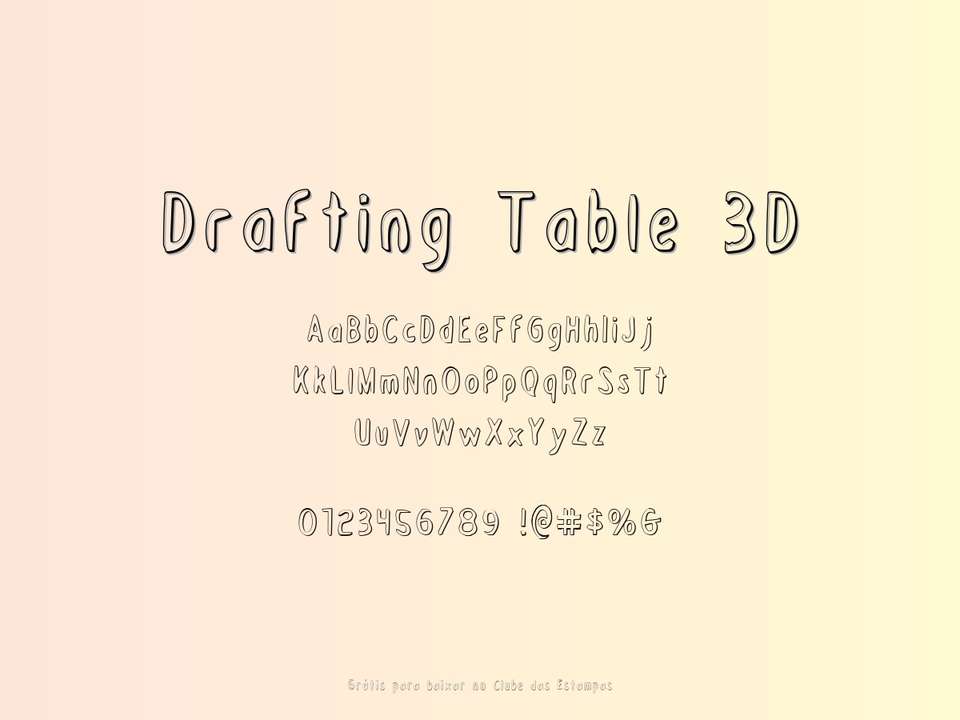 Fonte Drafting Table 3d Grátis Para Baixar