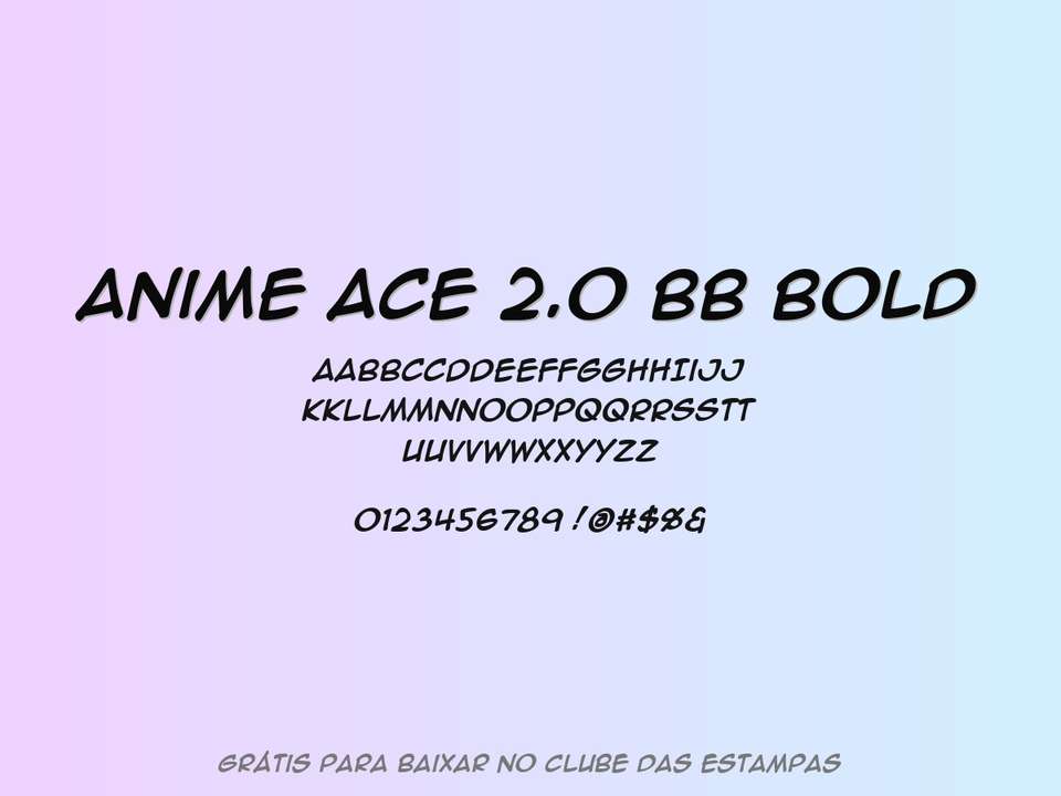 Fonte Anime Ace 2