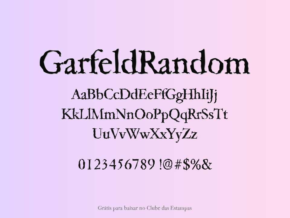 Fonte Garfeldrandom Grátis Para Baixar