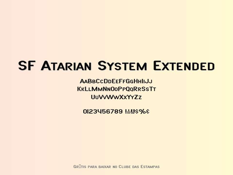 Fonte Sf Atarian System Extended Grátis Para Baixar