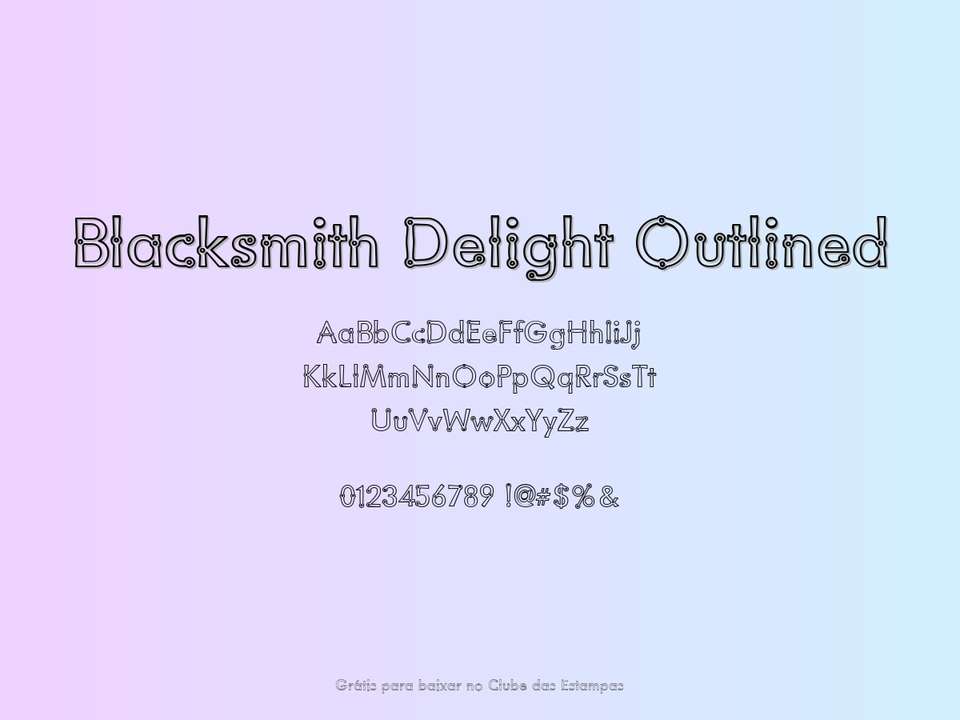 Fonte Blacksmith Delight Outlined Grátis Para Baixar