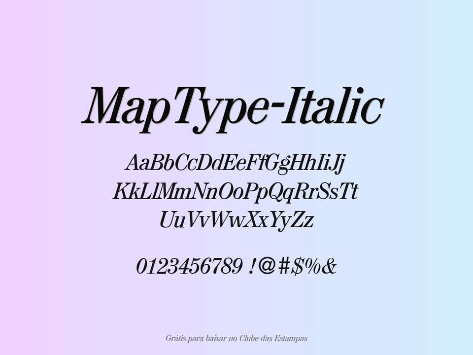Fonte Maptype Italic Grátis Para Baixar