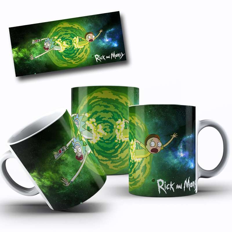 Arte Para Caneca Rick And Morty Personagens Cartoon 3