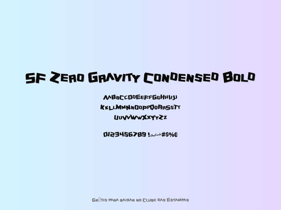 Fonte Sf Zero Gravity Condensed Bold Grátis Para Baixar