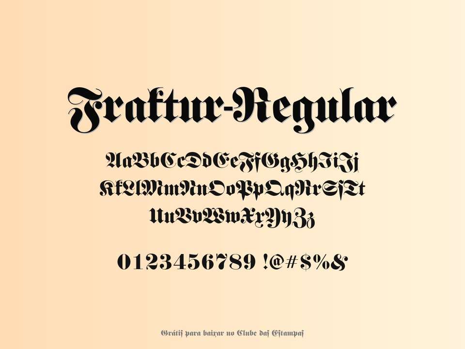 Fonte Fraktur Regular Grátis Para Baixar