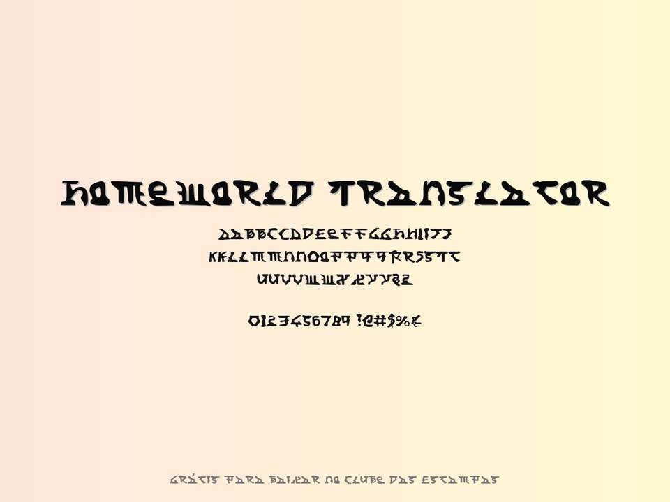Fonte Homeworld Translator Grátis Para Baixar