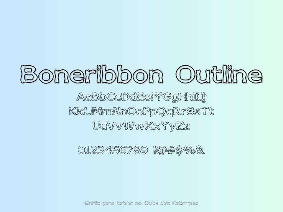 Fonte Boneribbon Outline Grátis Para Baixar