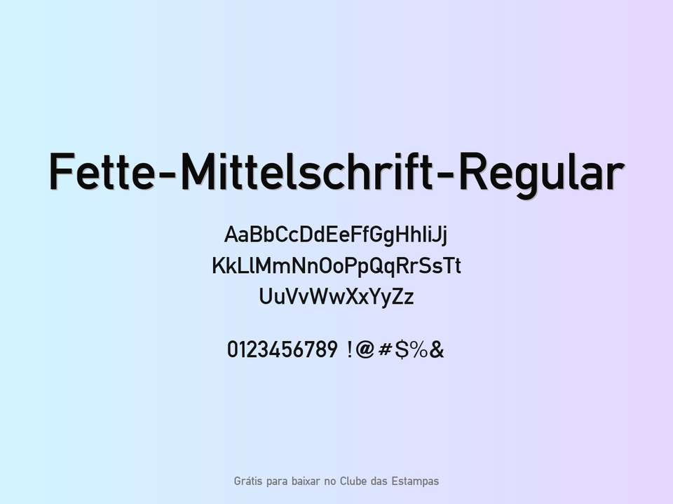 Fonte Fette Mittelschrift Regular Grátis Para Baixar