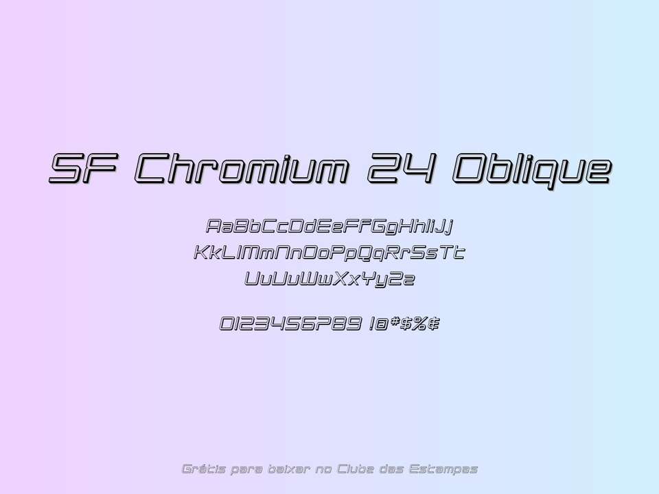 Fonte Sf Chromium 24 Oblique Grátis Para Baixar