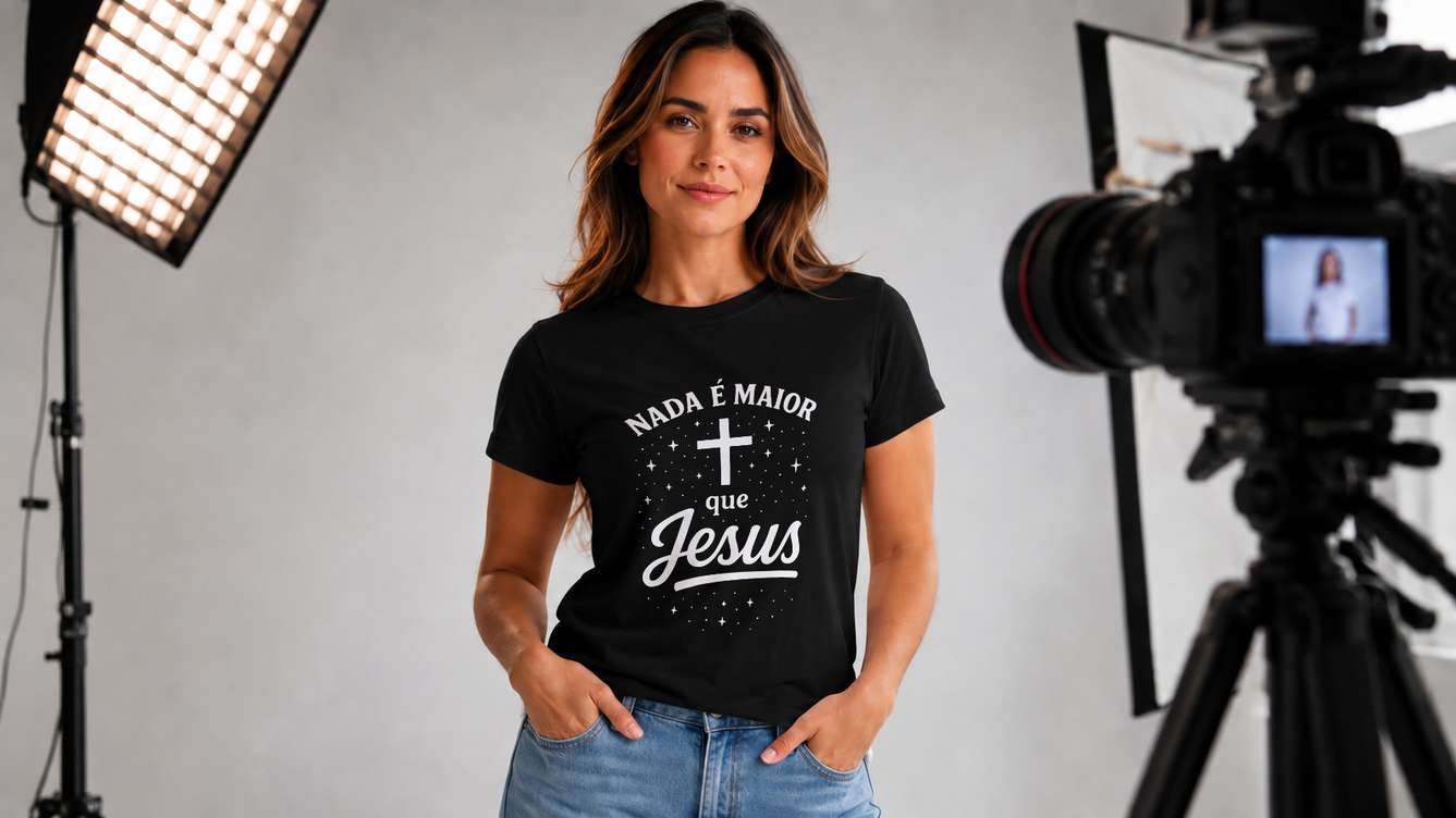 Arte Pa Camiseta Nada É Maior Que Jesus Dtf Sublimação
