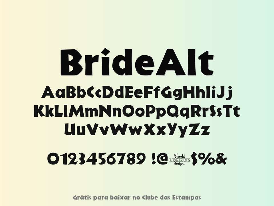 Fonte Bridealt Grátis Para Baixar