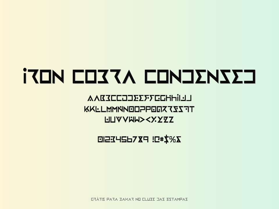 Fonte Iron Cobra Condensed Grátis Para Baixar
