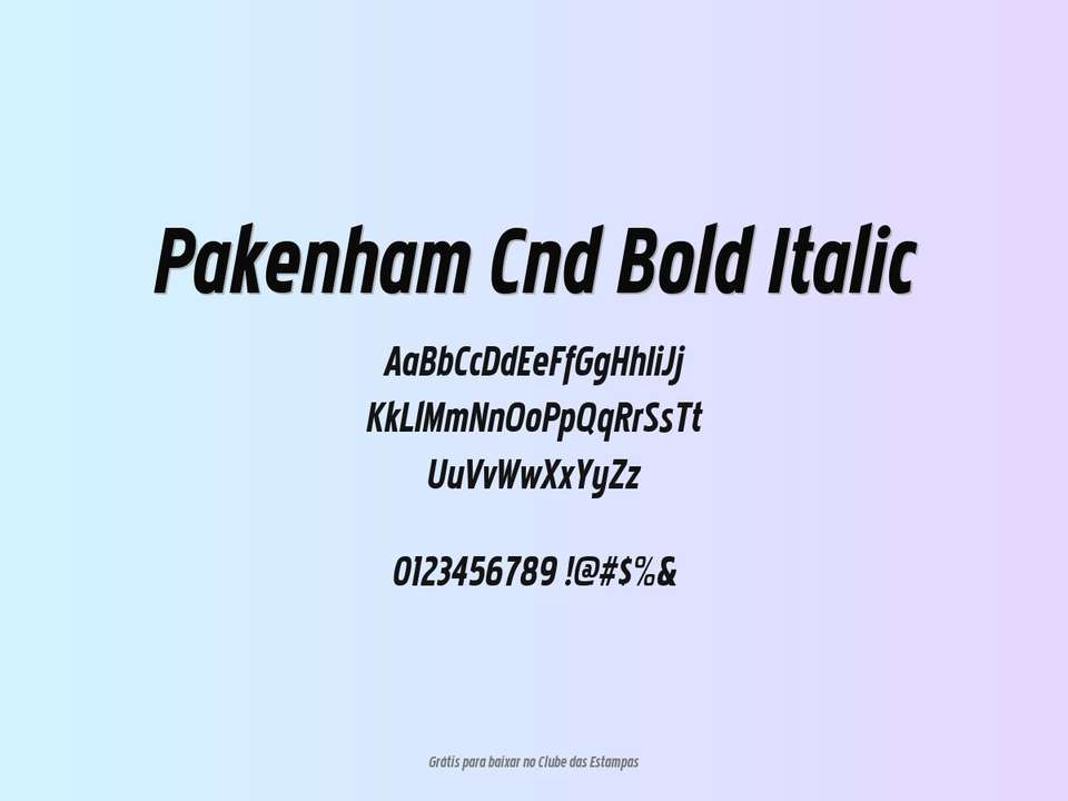 Fonte Pakenham Cnd Bold Italic Grátis Para Baixar