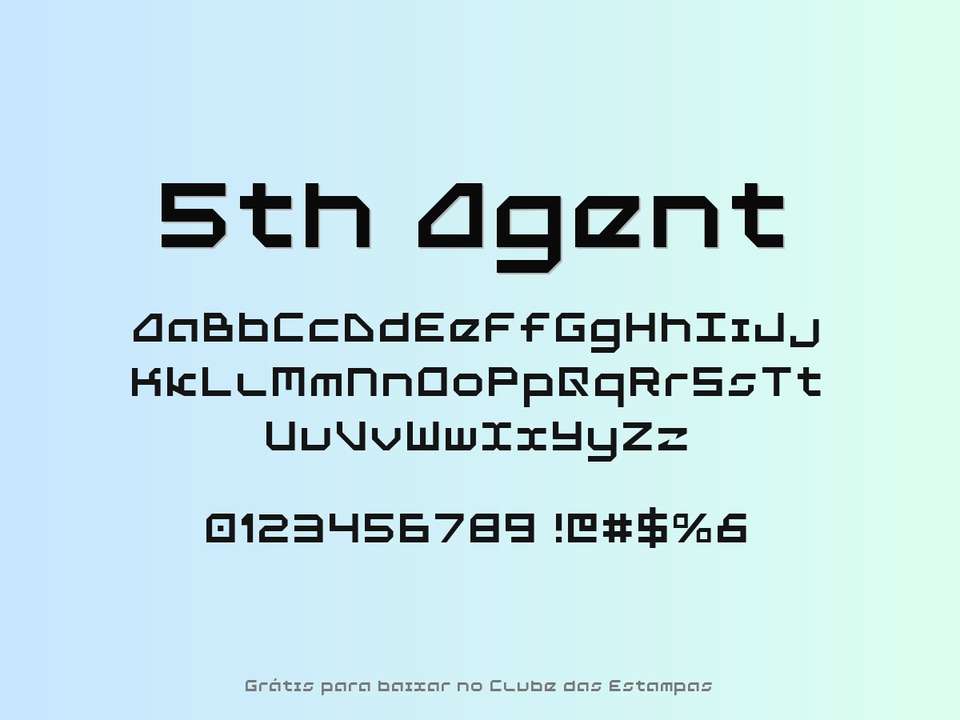 Fonte 5th Agent Grátis Para Baixar