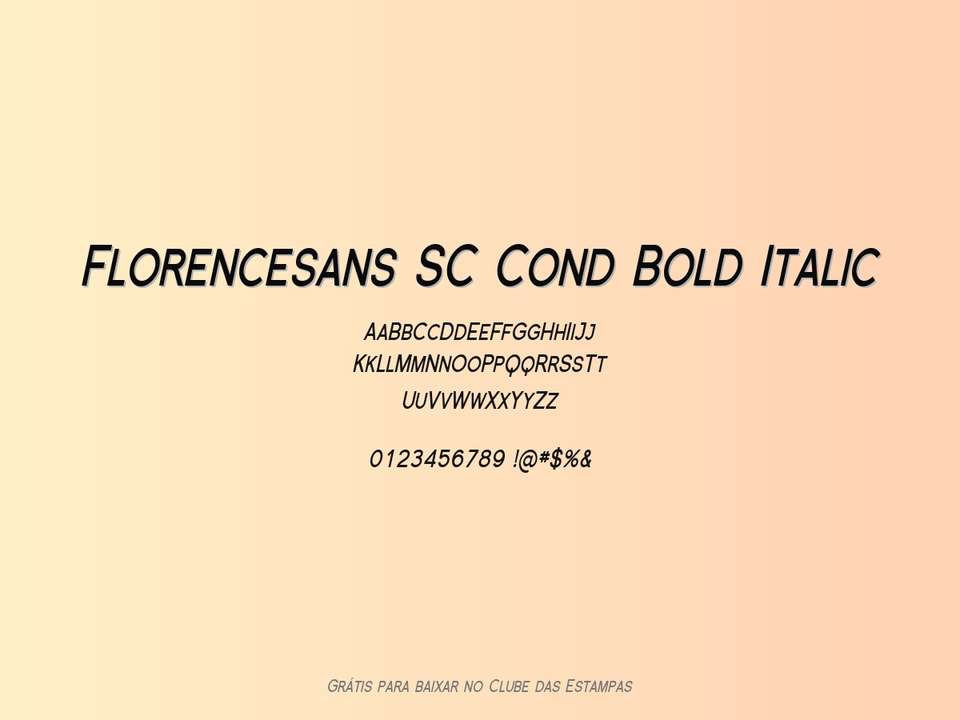 Fonte Florencesans Sc Cond Bold Italic Grátis Para Baixar
